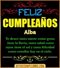 Frases de Cumpleaños Alba